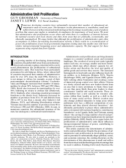 Administrative Unit Proliferation