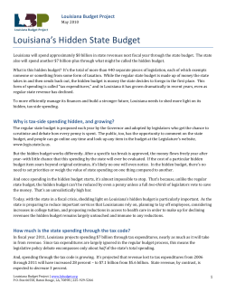 Louisiana`s Hidden State Budget