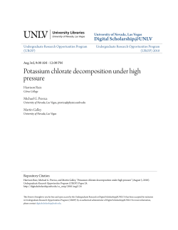 Potassium chlorate decomposition under high pressure
