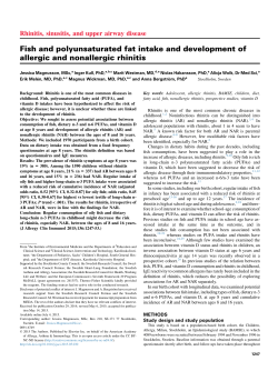 Fish and polyunsaturated fat intake and development of allergic and