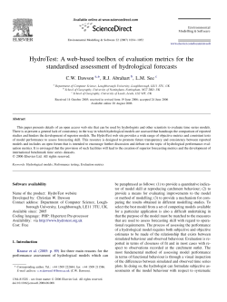 HydroTest: A web-based toolbox of evaluation metrics for the