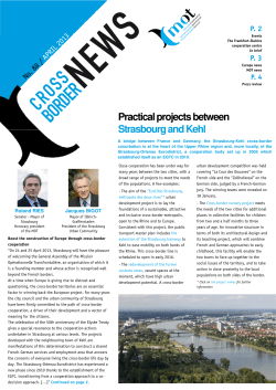 Practical projects between Strasbourg and Kehl Strasbourg and Kehl