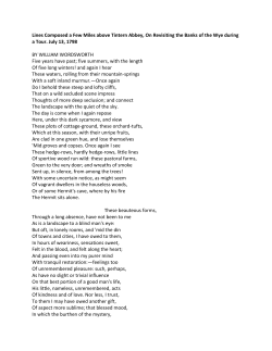 Lines Composed a Few Miles above Tintern Abbey, On Revisiting