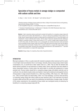 Speciation of heavy metals in sewage sludge co