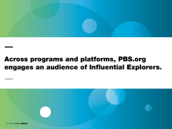 Across programs and platforms, PBS engages an audience of