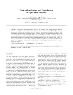 Electron Localization and Delocalization in Open