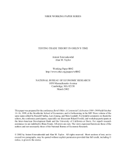 Testing Trade Theory in Ohlin`s Time - uc
