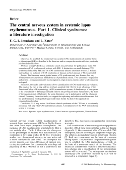 The central nervous system in systemic lupus