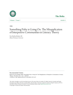 The Misapplication of Interpretive Communities in Literary Theory