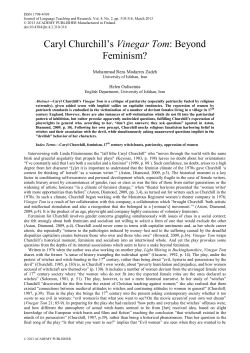 Caryl Churchill‟s Vinegar Tom: Beyond Feminism?