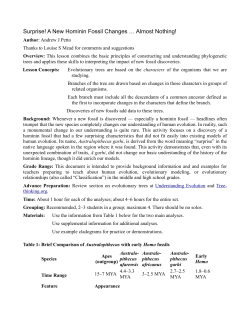 Surprise! A New Hominin Fossil Changes &hellip; Almost Nothing!
