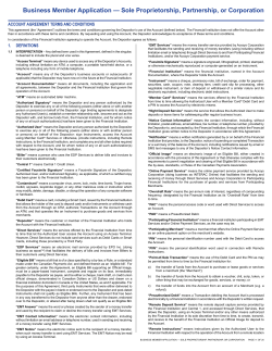 Business Member Application &mdash; Sole Proprietorship, Partnership, or