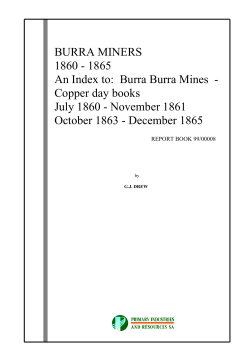 Burra Burra Mines - South Australian Mining History