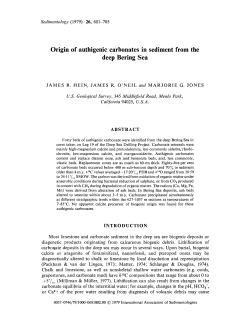 Origin of authigenic carbonates in sediment from the deep Bering Sea