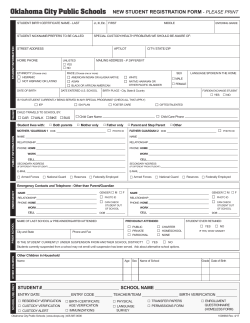 Pre-K and New K Enrollment Packet