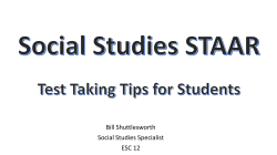 Social Studies STAAR Test Taking Tips for Students