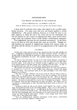 angiosarcoma case report and review of the literature