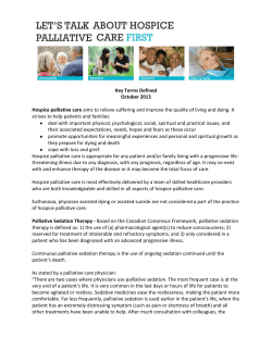 Sheet of definitions - Canadian Hospice Palliative Care Association