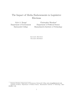 The Impact of Media Endorsements in Legislative Elections