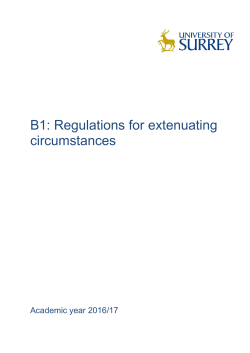 B1: Regulations for extenuating circumstances