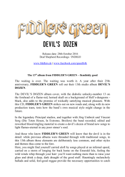 Info Fiddler`s Green DEVIL`S DOZEN