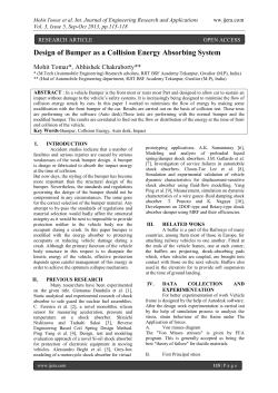 Design of Bumper as a Collision Energy Absorbing System