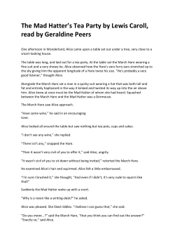 The Mad Hatter`s Tea Party by Lewis Caroll, read by