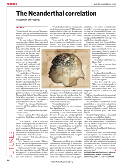 The Neanderthal correlation