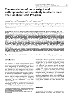 The association of body weight and anthropometry with mortality in