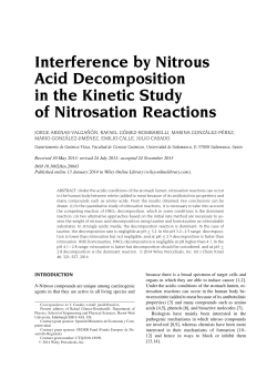 Interference by Nitrous Acid Decomposition in the Kinetic
