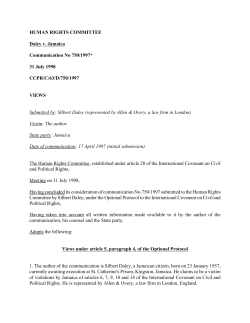 CCPR (1998) Daley v Jamaica