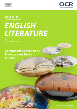 Conflict - Exemplar candidate work