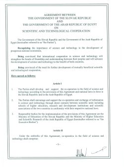 agreement between the government of the slovak republic and the