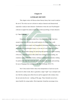 Chapter II LITERARY REVIEW