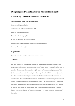 Designing and Evaluating Virtual Musical Instruments