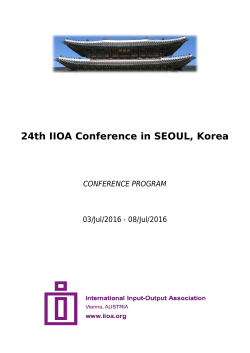 24th IIOA Conference in SEOUL, Korea