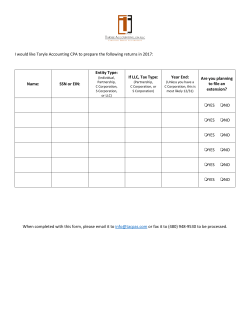 I would like Taryle Accounting CPA to prepare the following returns