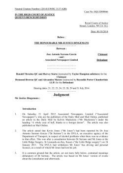 High Court Judgment Template