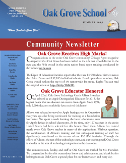 Community Newsletter - Oak Grove School District 68