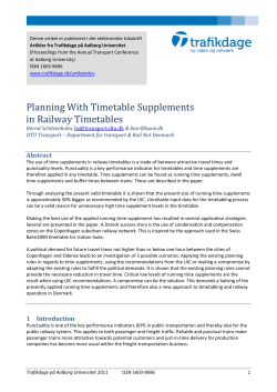 Planning With Timetable Supplements in Railway