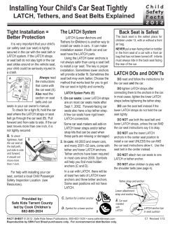 Installing Your Child`s Car Seat Tightly