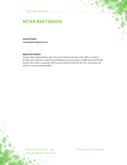 after beethoven - Ateneo Journals Online