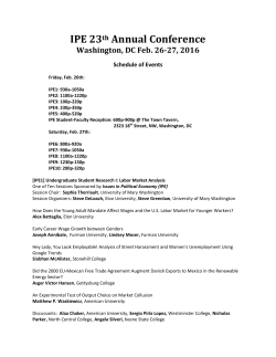 IPE 23th Annual Conference