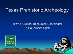 Texas Prehistoric Archeology