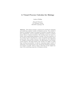 A Visual Process Calculus for Biology