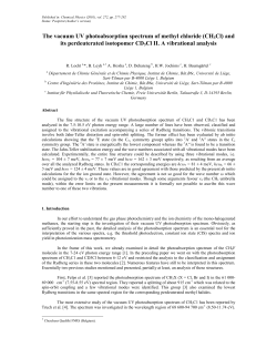 The vacuum UV photoabsorption spectrum of methyl chloride (CH3Cl)