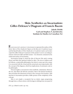 Skin Aesthetics as Incarnation: Gilles Deleuze`s Diagram of Francis