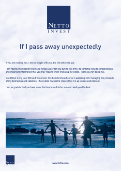 If I pass away unexpectedly