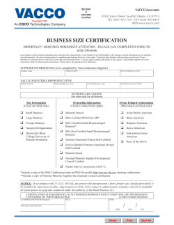 business size certification