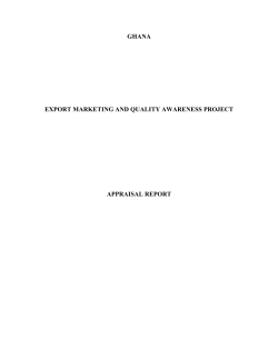 Export Market and Quality Awareness Program